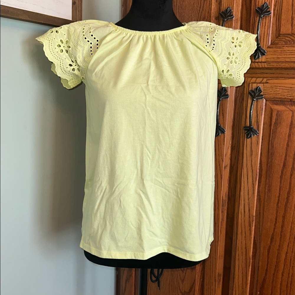 Cat & Jack Light Yellow Gathered Top